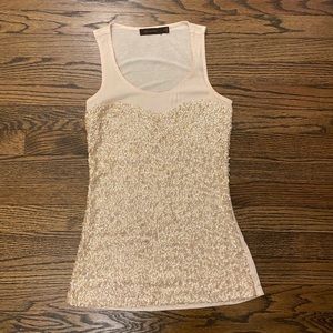 The Limited Sweatheart Blush Sequin Top